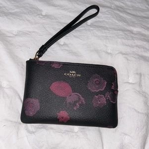 Coach floral wristlet
